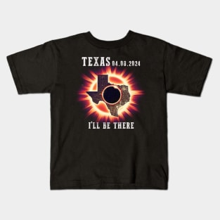 Total Solar Eclipse April 8th 2024 Texas Kids T-Shirt